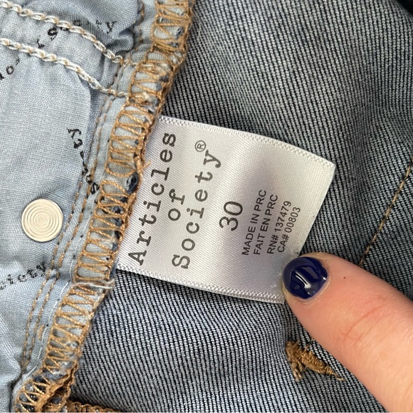 Articles of Society Skinny Jeans with Raw Edge Hem - Picture 7 of 7